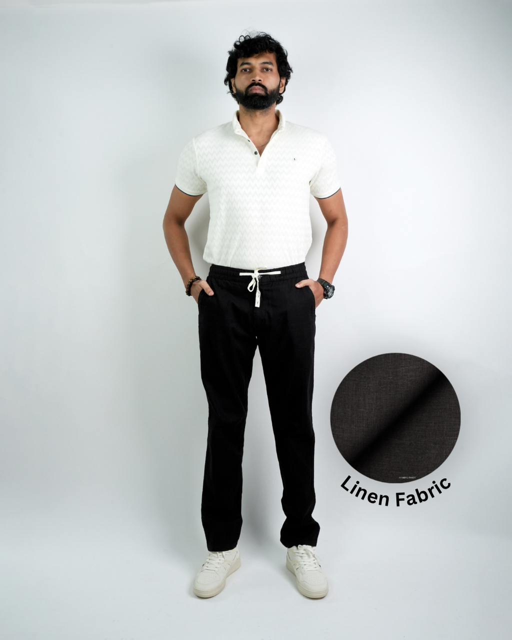 Linen Pant 001 [Black]