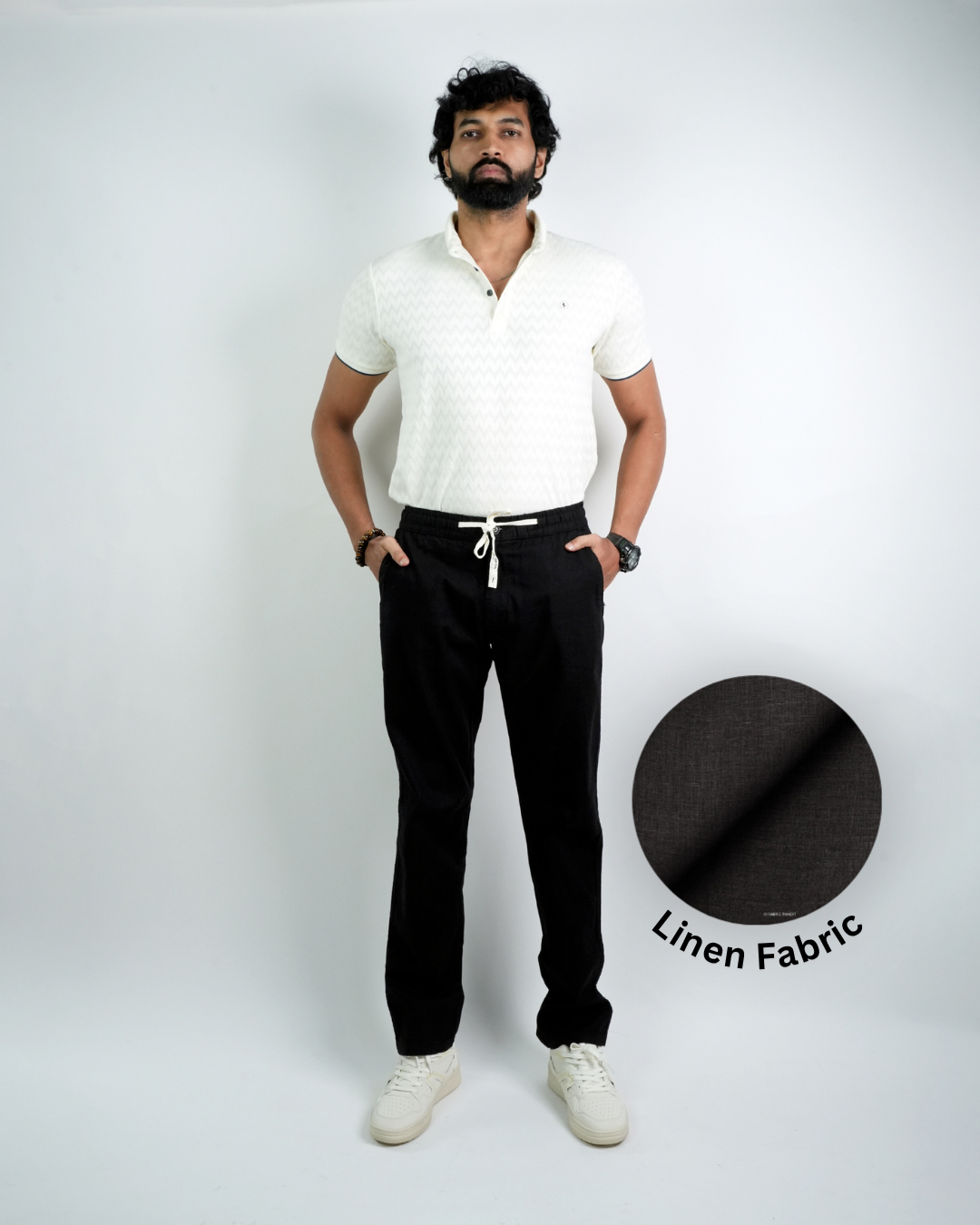 Linen Pant 001 [Black]