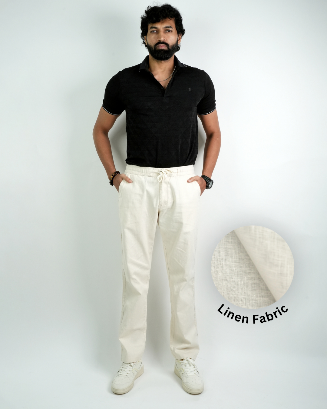 Linen Pant 001 [Natural]