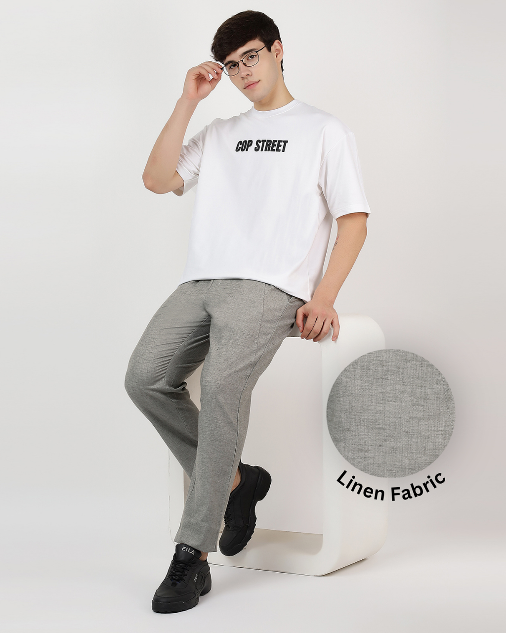 Loose Linen Pant [Grey]