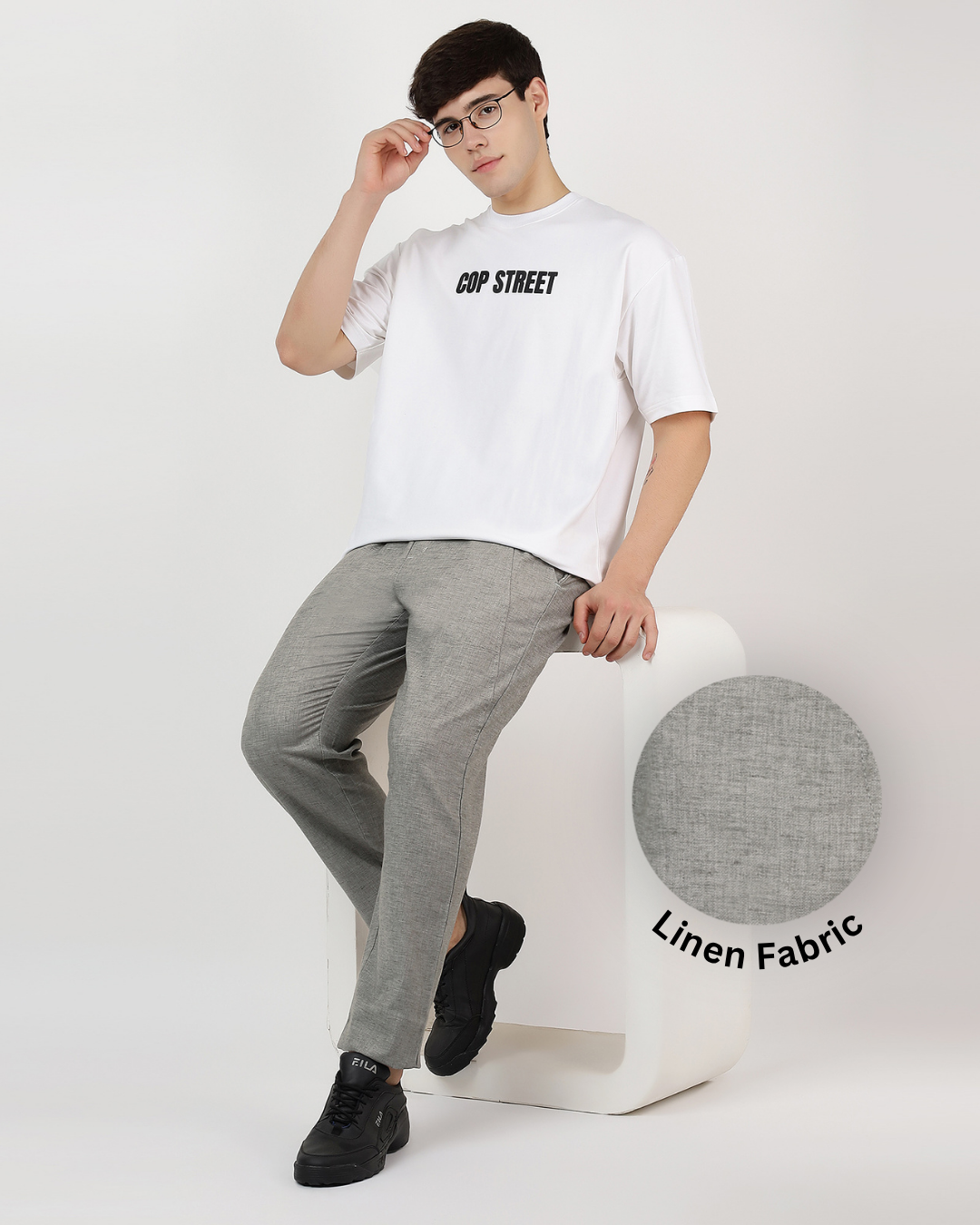 Loose Linen Pant [Grey]