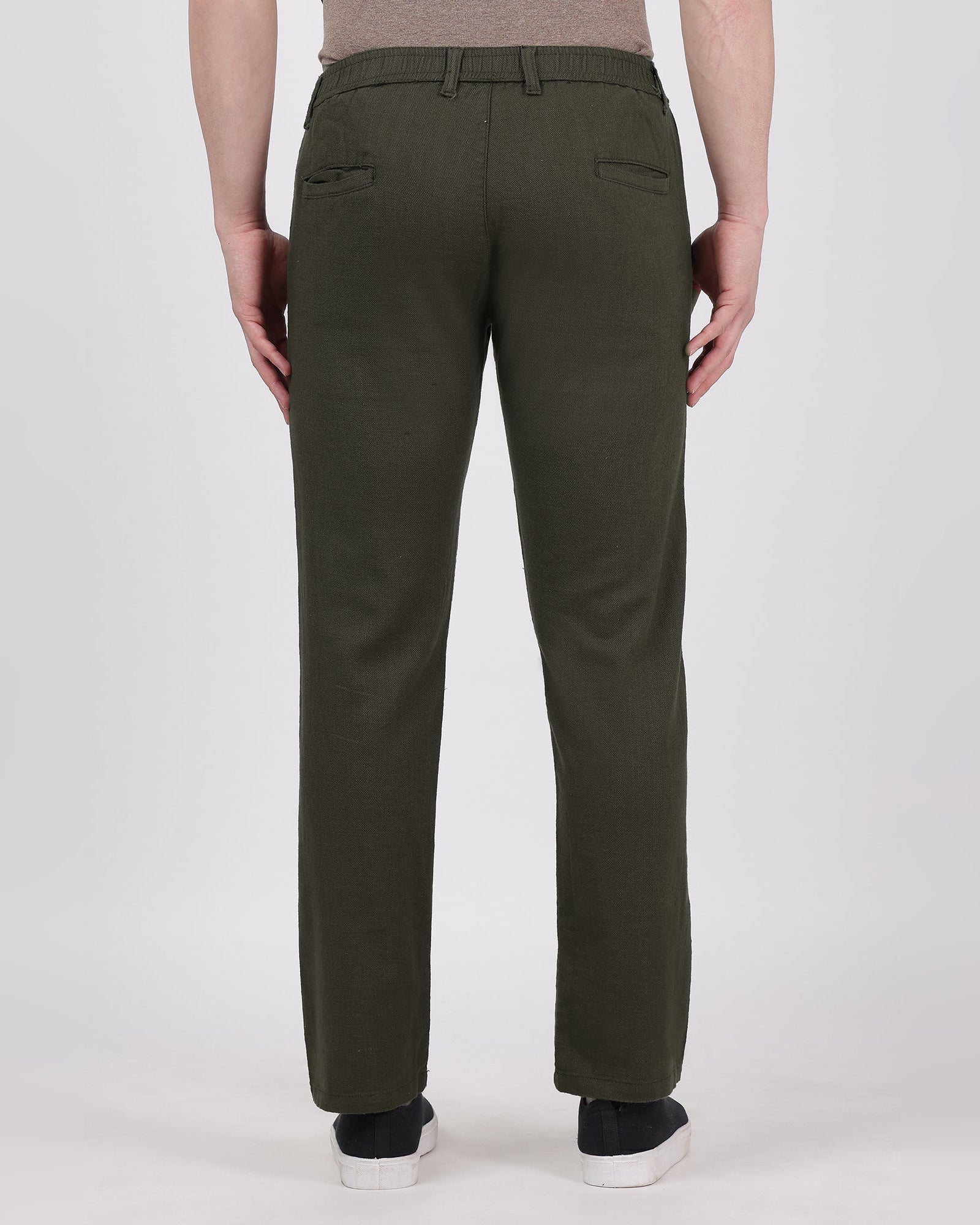 Olive-comfortable-linen-pants