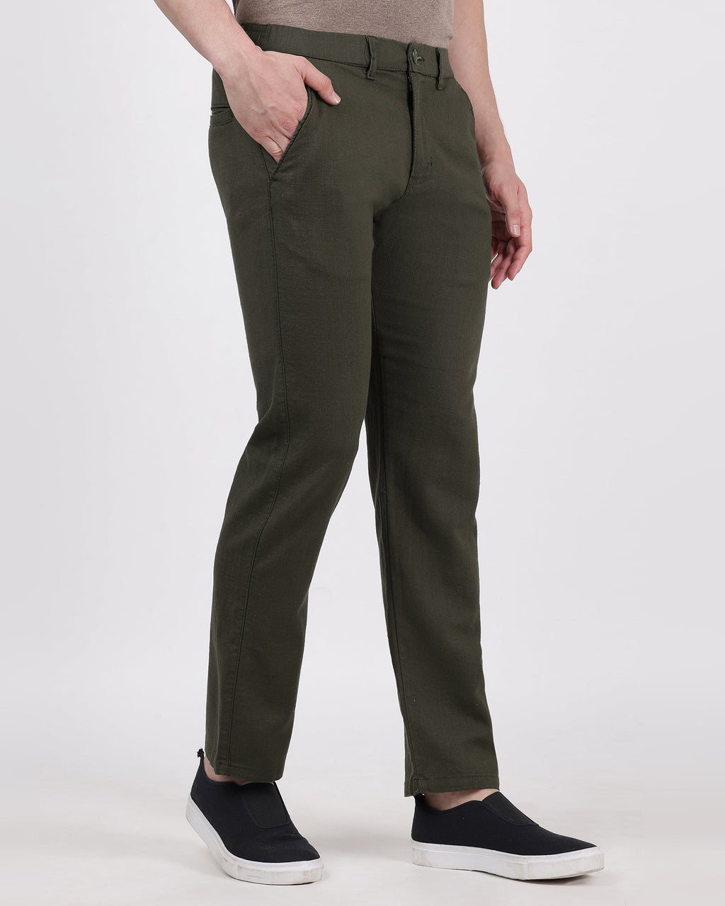 Olive-comfortable-linen-pants