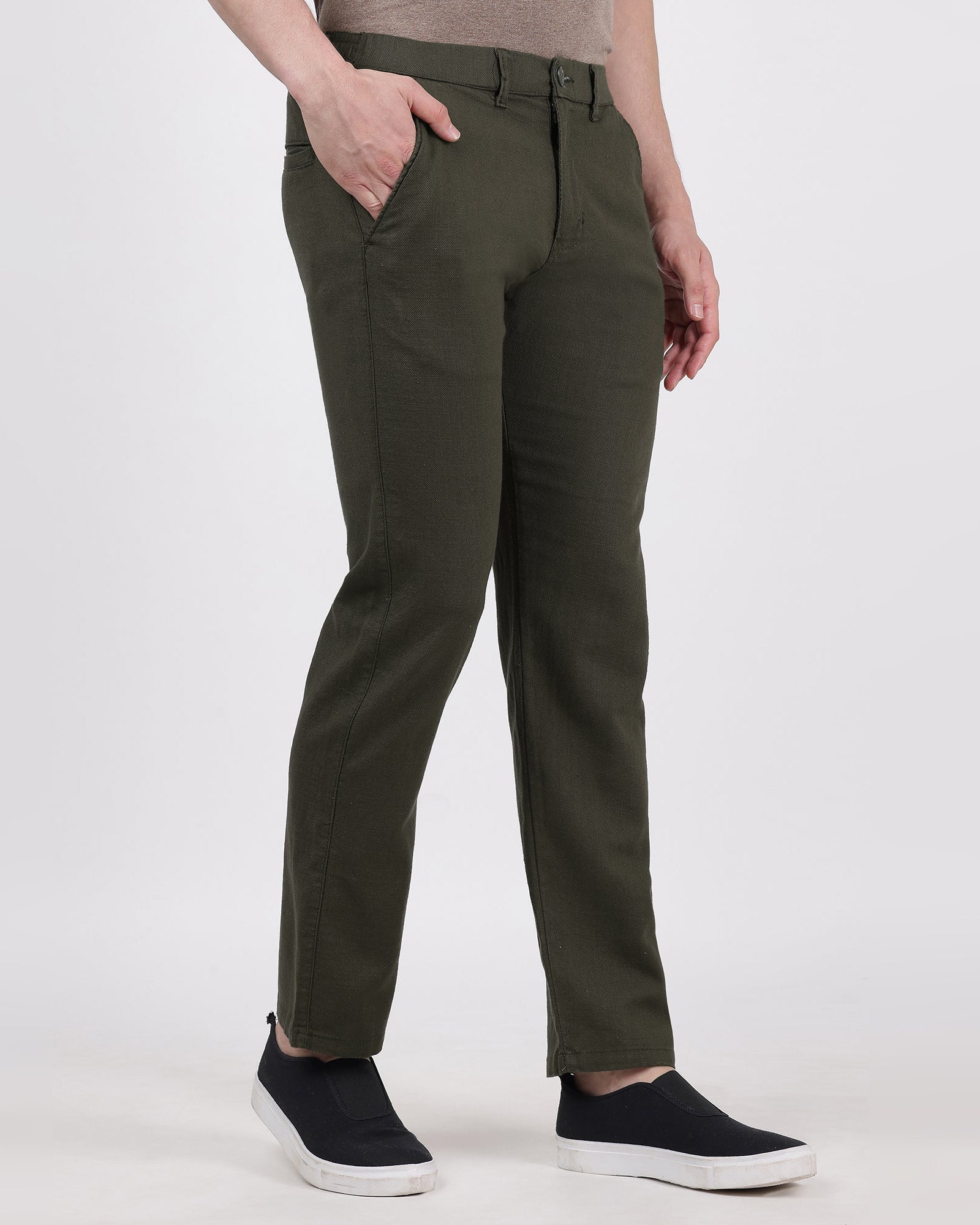 Olive-comfortable-linen-pants