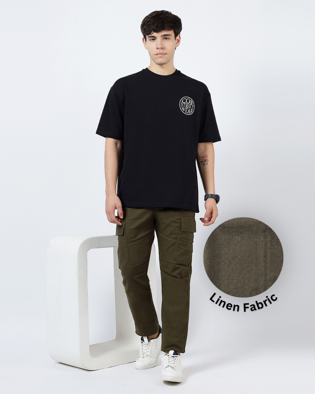 Linen Cargo 001 [Olive]