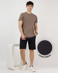 Lined Linen Shorts [Black]