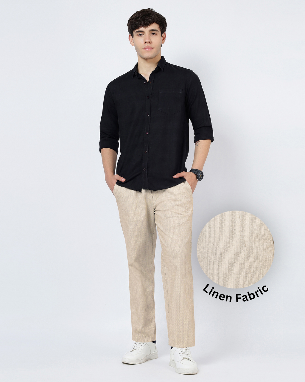 Lined Linen Pant [Fawn]