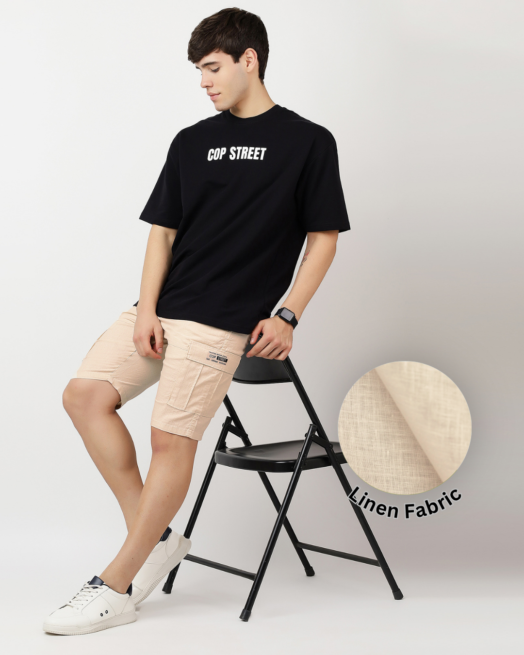 Cargo Linen Shorts 001 [Natural]