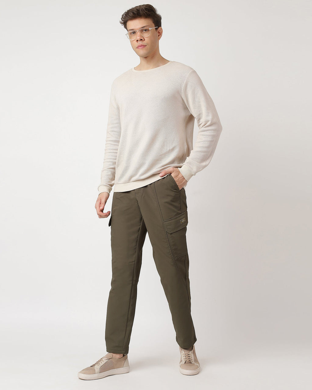 Olive-comfortable-cargos