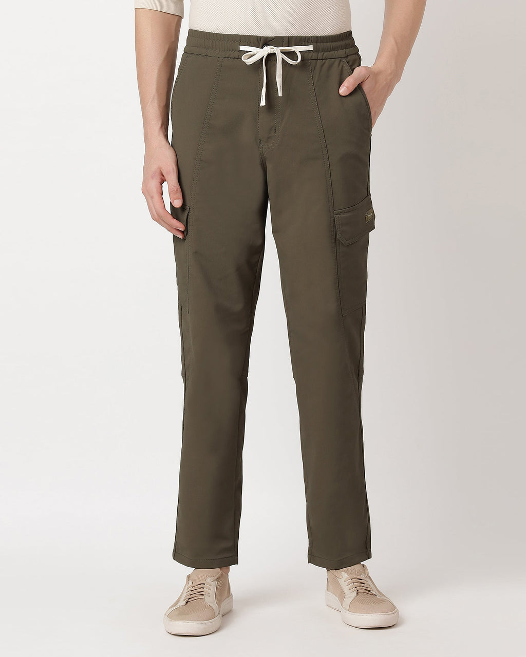 Olive-comfortable-cargos