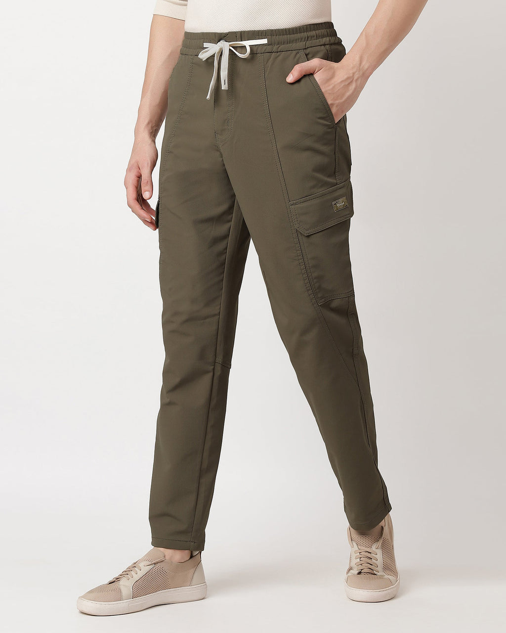 Olive-comfortable-cargos