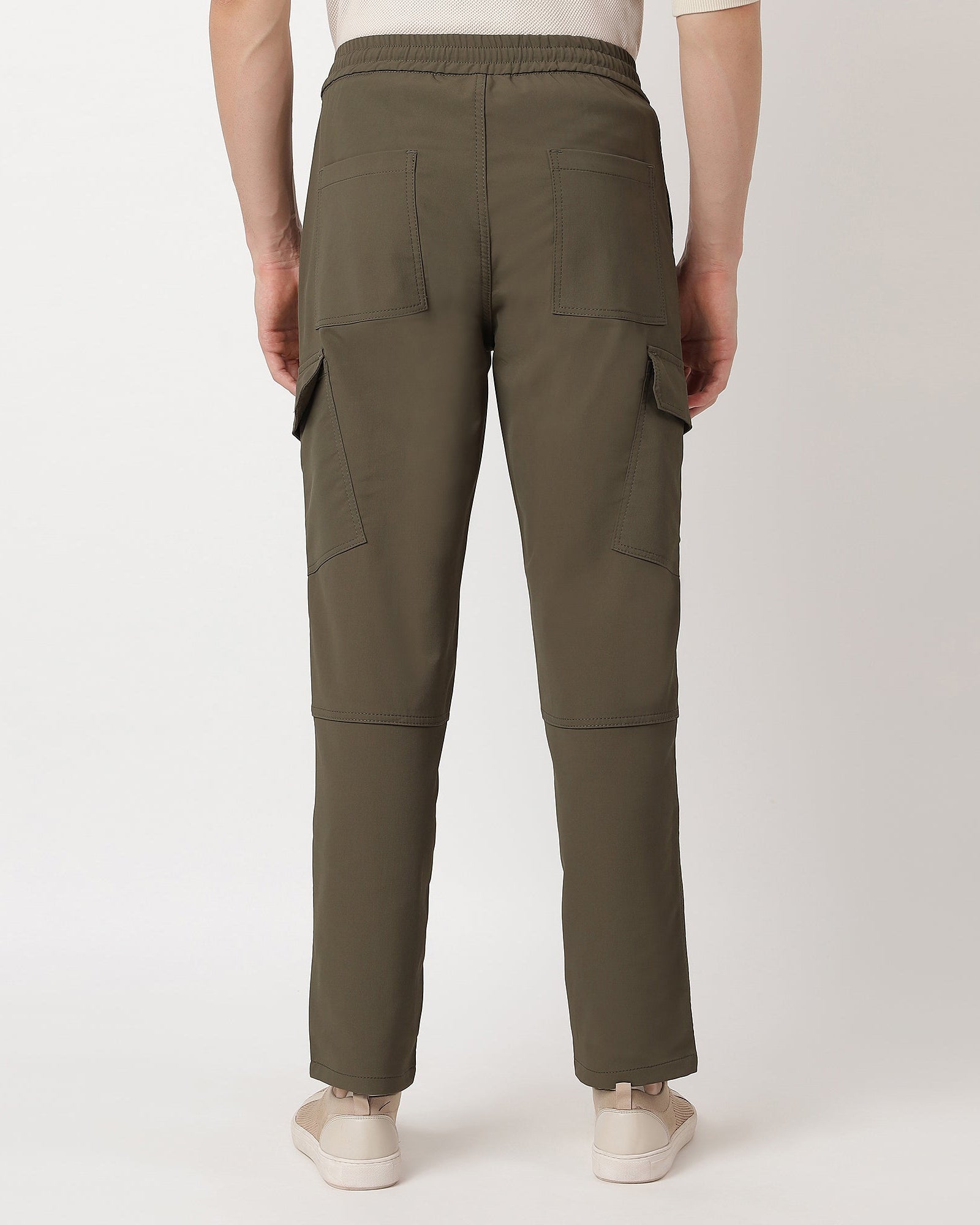 Olive-comfortable-cargos
