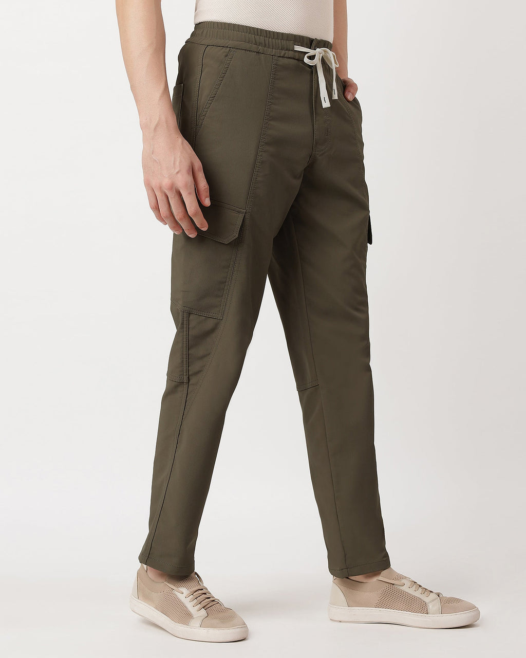 Olive-comfortable-cargos