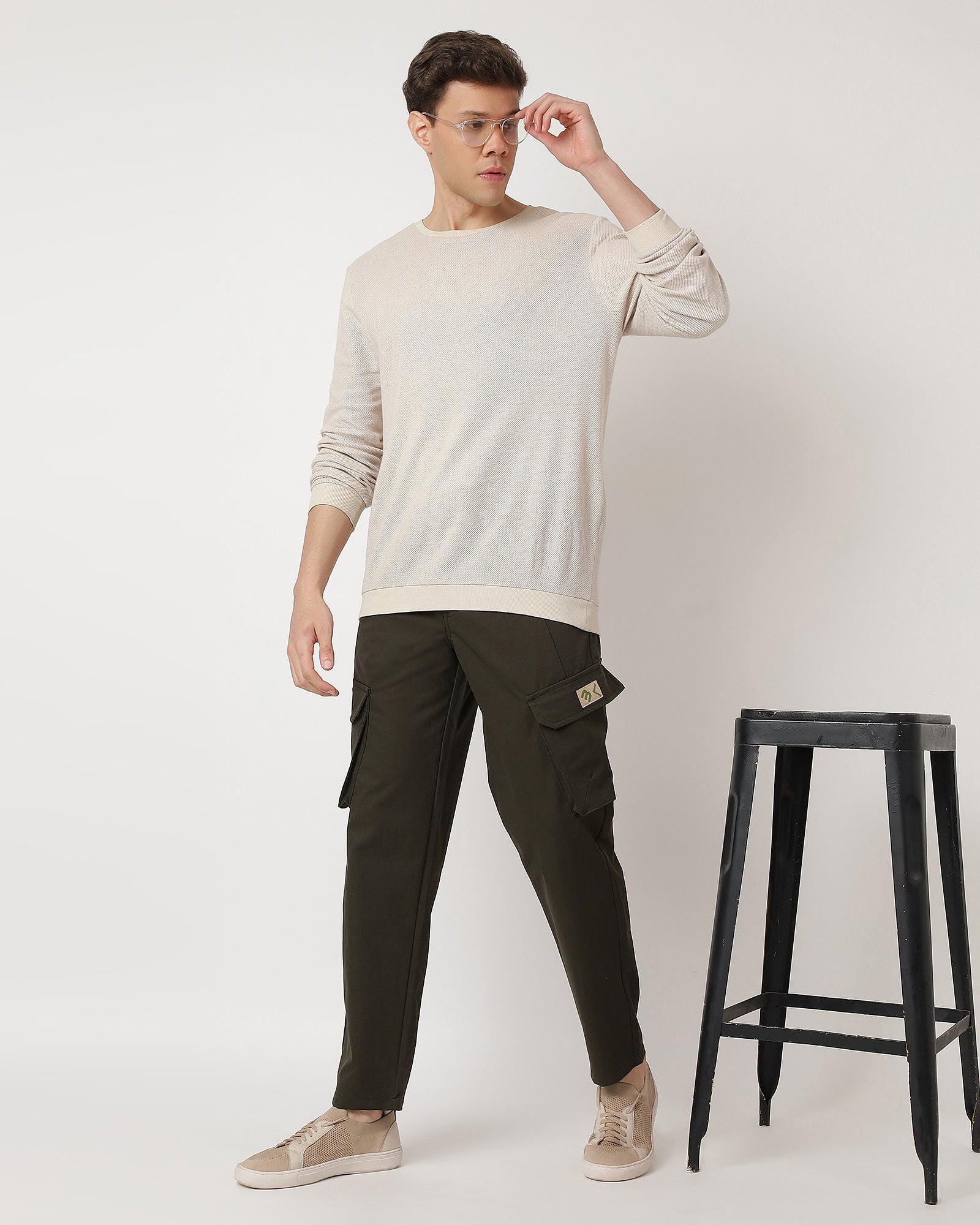 Olive-comfortable-cargos