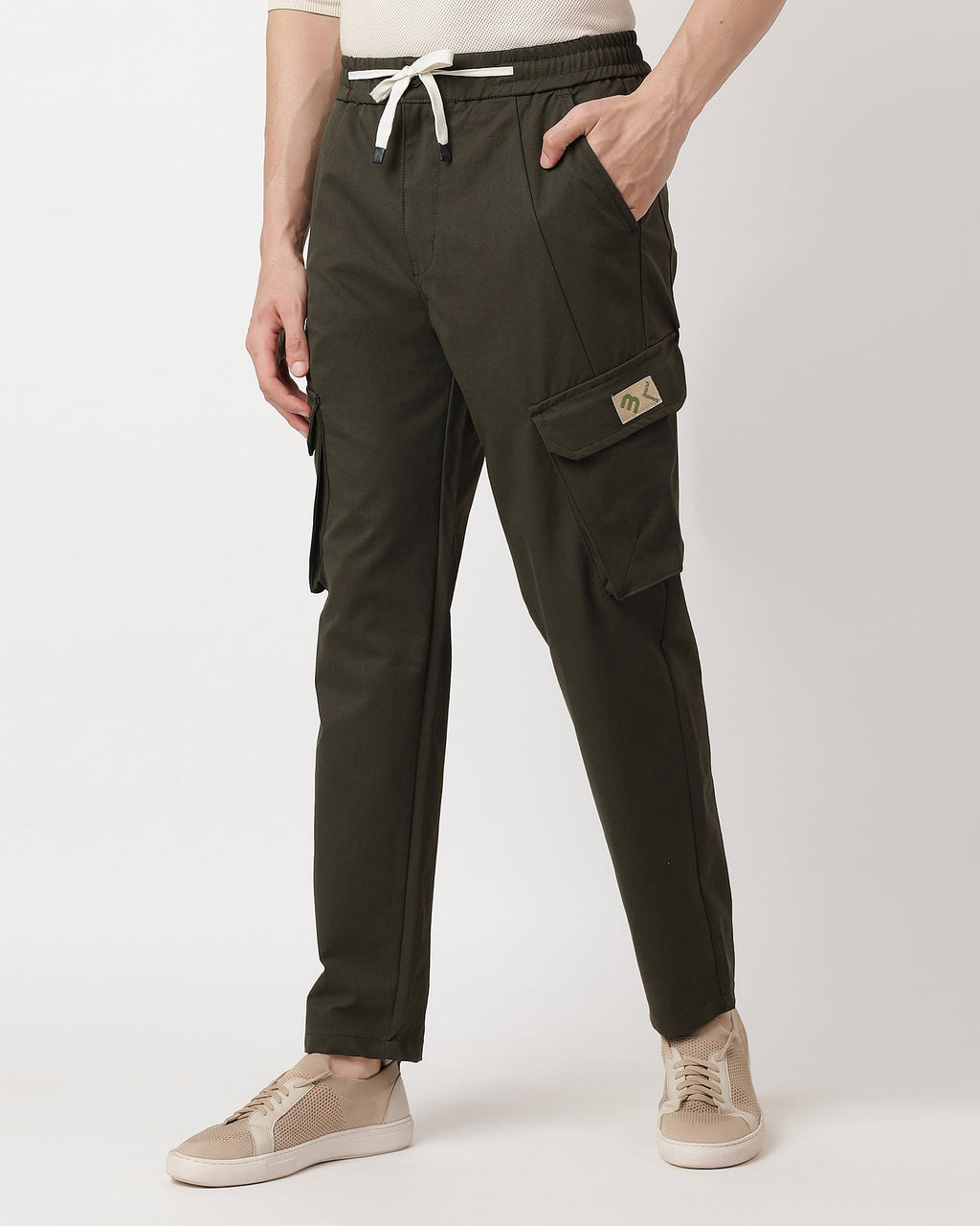 Olive-comfortable-cargos