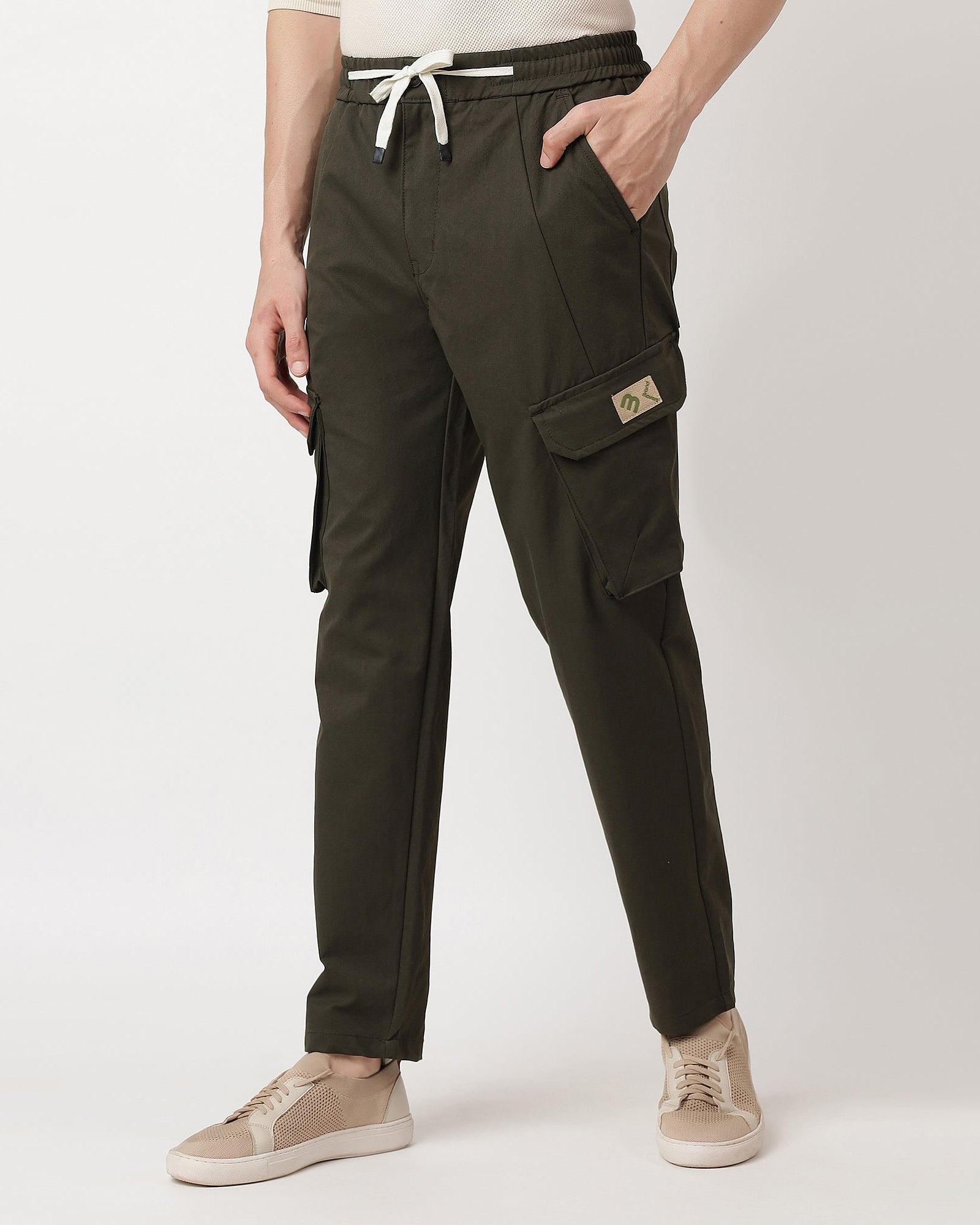 Olive-comfortable-cargos
