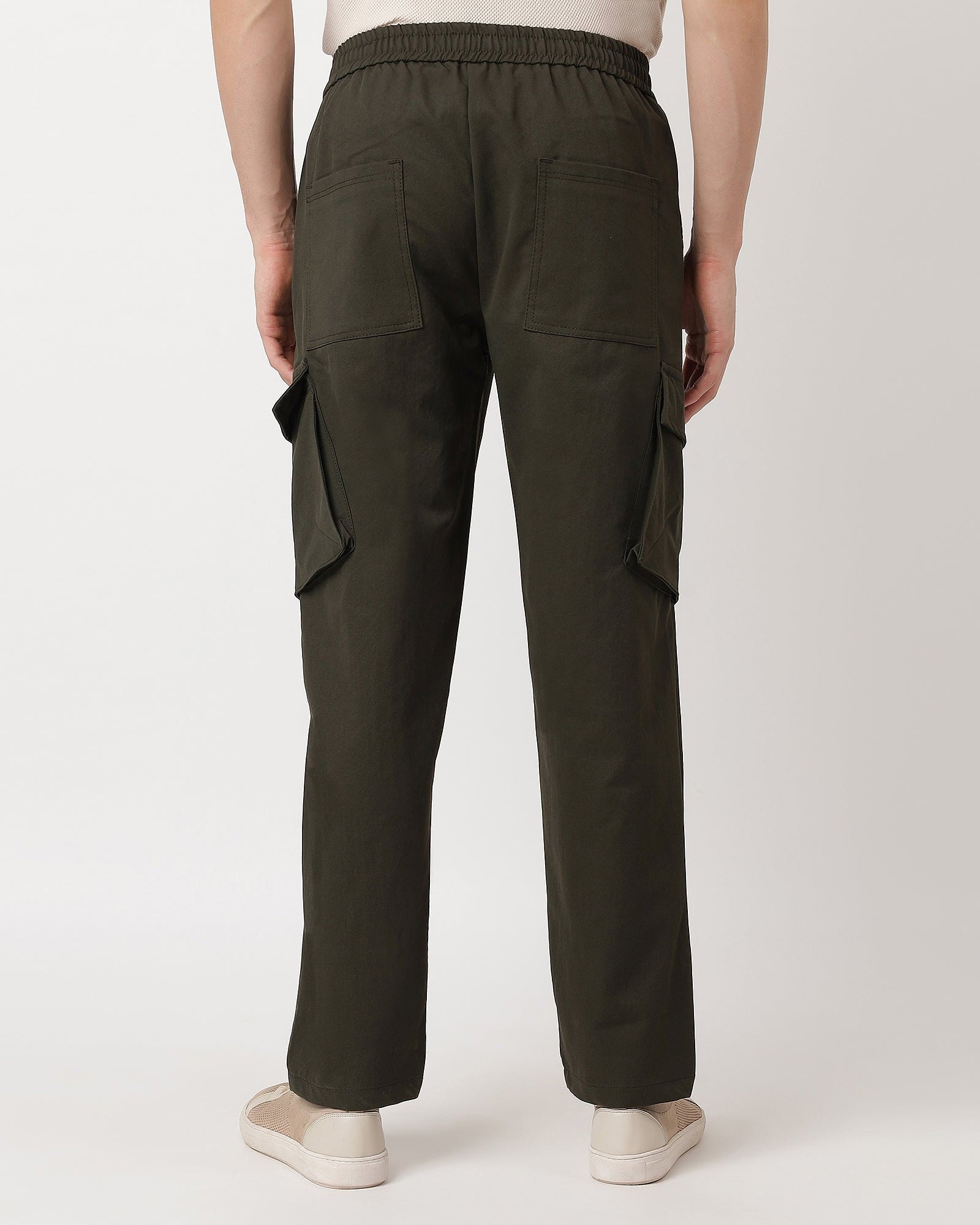 Olive-comfortable-cargos