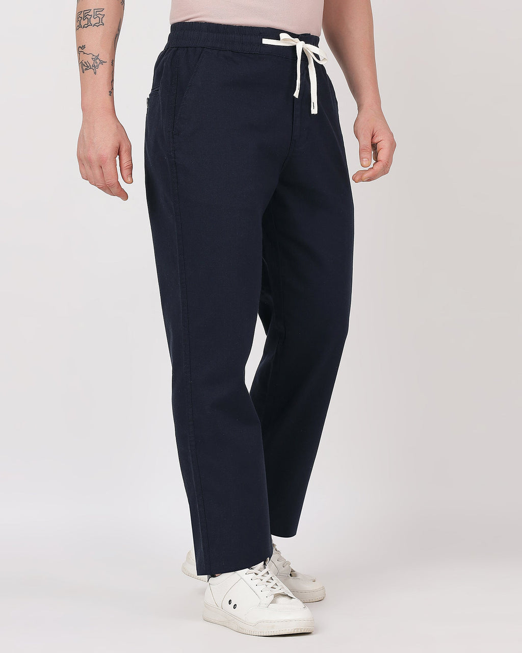Premium and comfortable navy linen pants