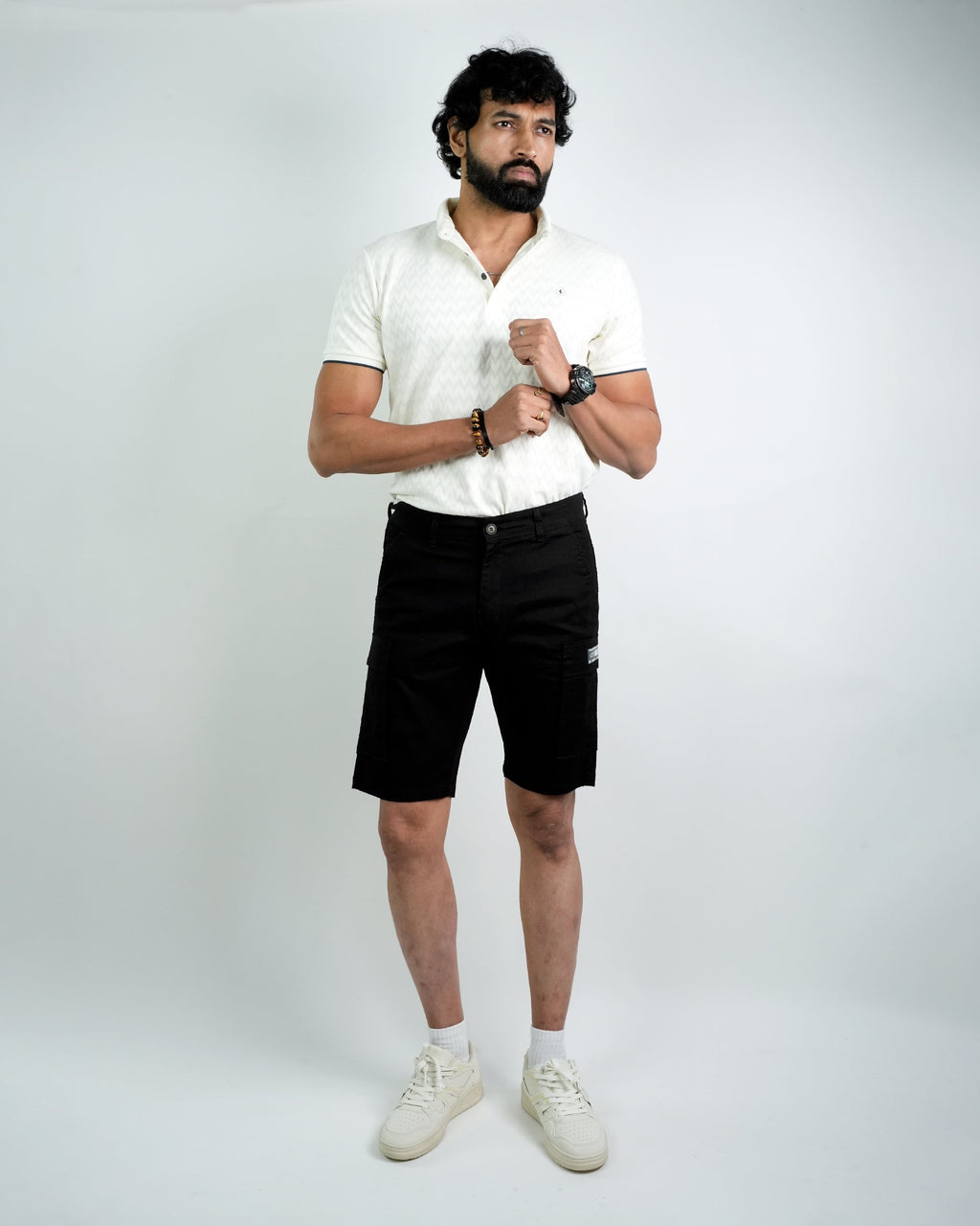 Cargo-Linen-Shorts-001-BLACK-1