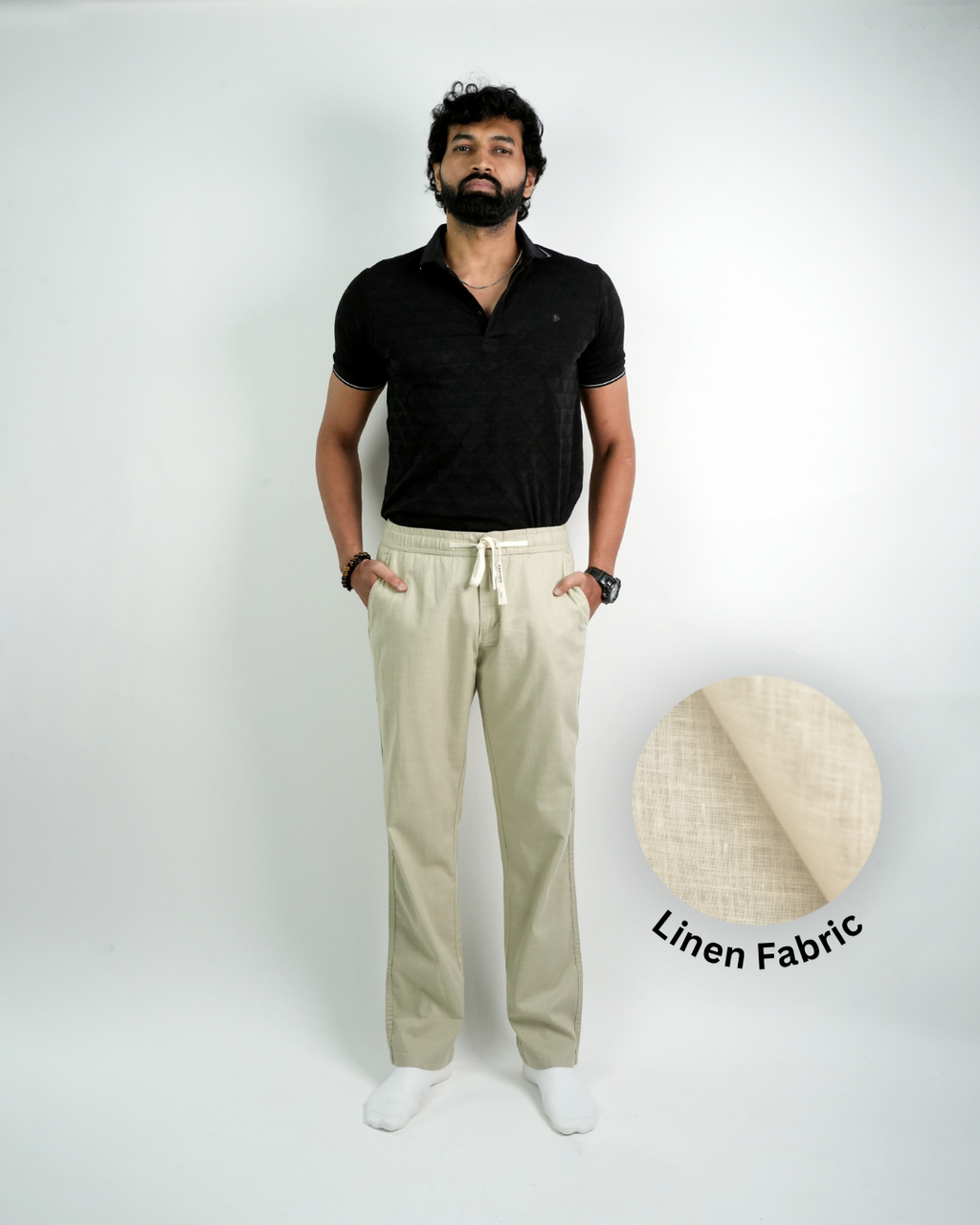Linen Pant 001 [Beige]